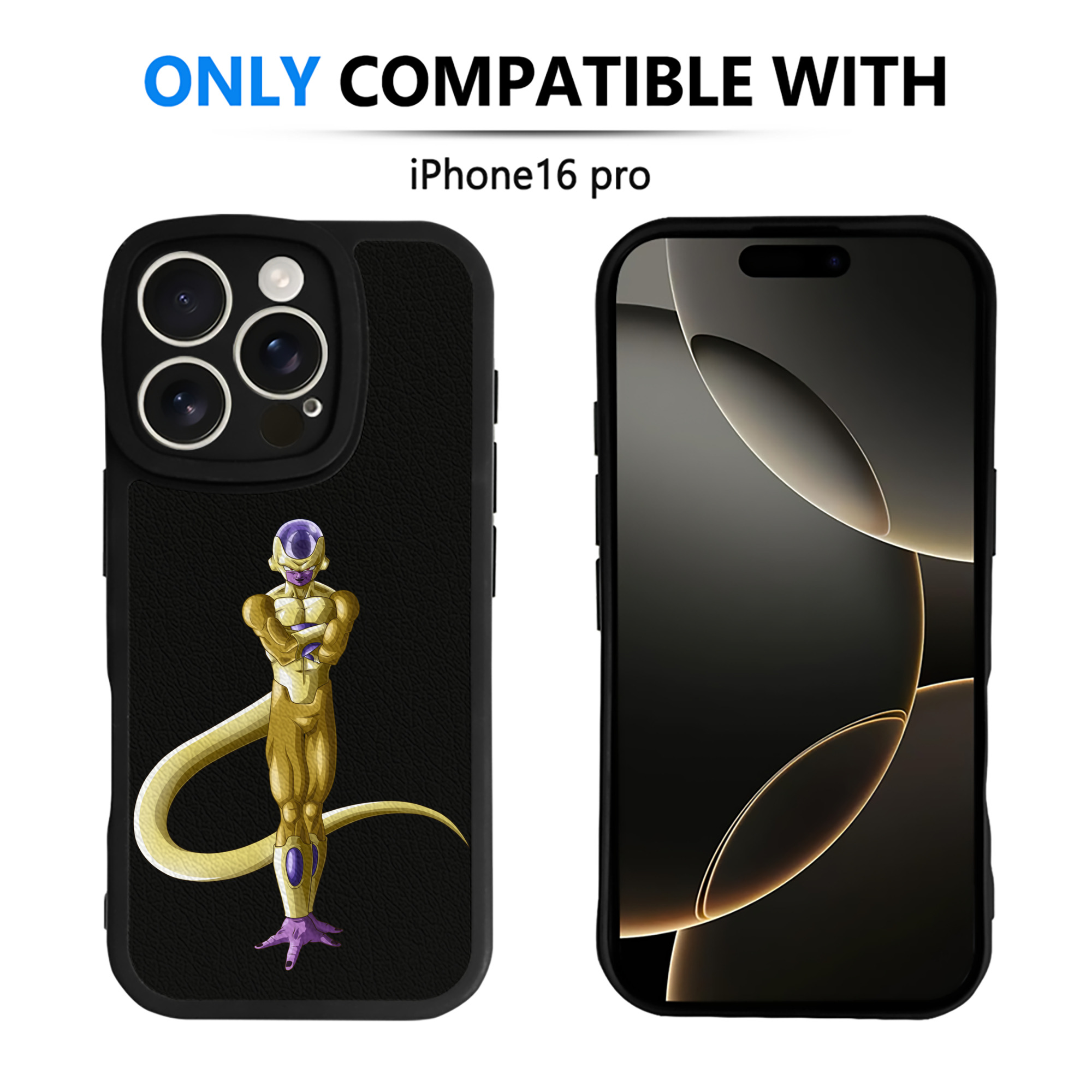 （画像用） ドラゴンボール フリーザ DRAGON BALL Frieza 【iPhone 16シリーズ対応】シリコンスマホケース（レザー調） 材質：シリコン
